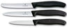Ensemble de couteaux d'office Victorinox Swiss Classic Noir 3 pièces - Couteau à tomates, Couteau d'office & Couteau éplucheur
