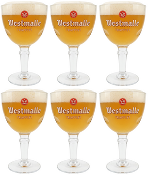 Set de verres a bière Westmalle - Verres Trappist - 330 ml - 6 pièces