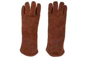 Set de Gants de Barbecue & Four White Fire en Cuir - Marron - 2 pièces