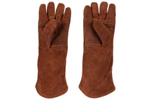 Ensemble Tablier & Gants de Barbecue White Fire en Cuir - Marron - 3 Pièces