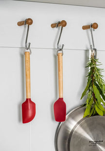 Set de spatules KitchenAid - En silicone et bois - Core Rouge Empire - 2 pièces