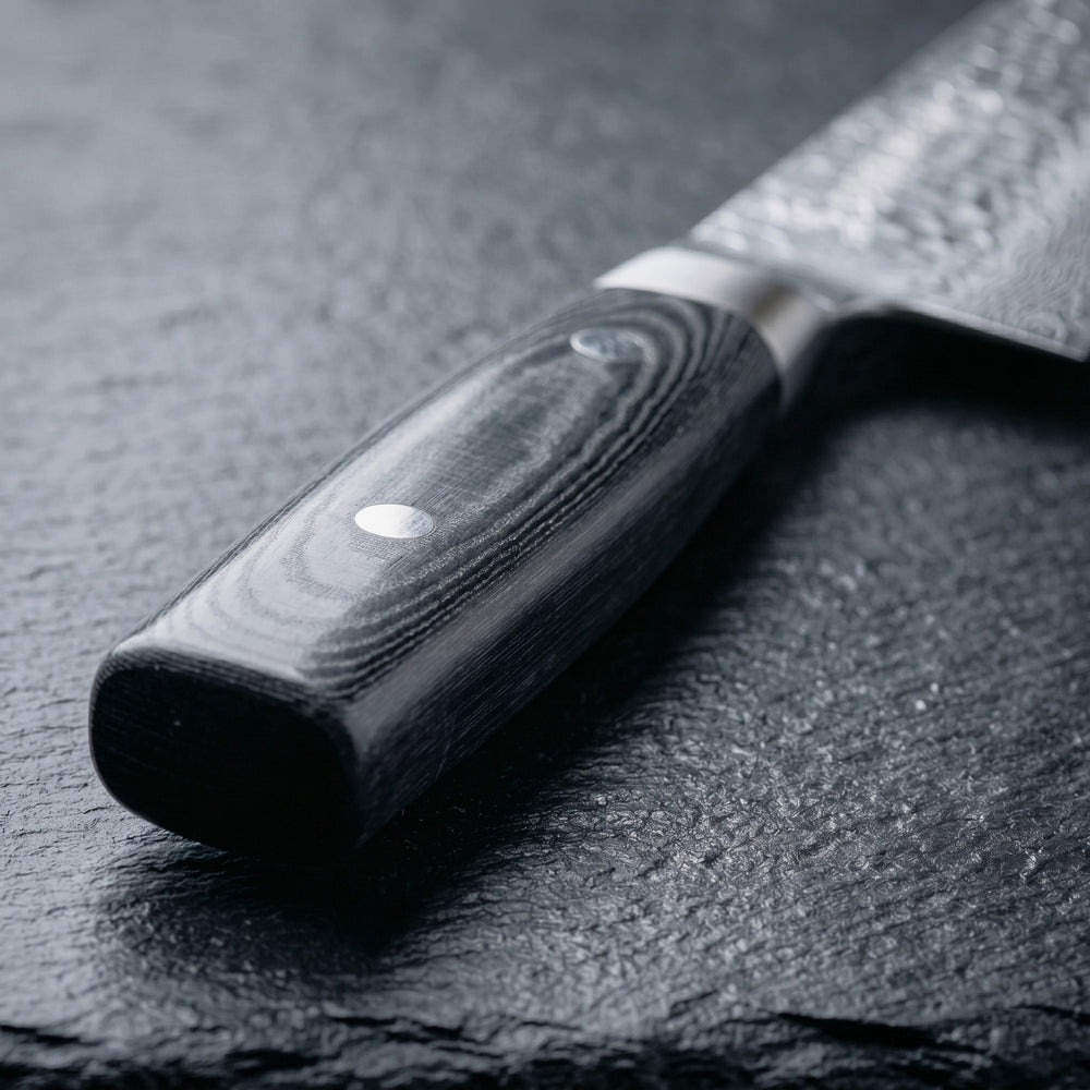 Couteau à viande Yaxell Zen 15 cm - Acier damassé inoxydable 37 plis - Manche en Micarta.