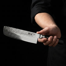 Yaxell Couteau Nakiri Zen 16,5 cm - Acier damassé inoxydable 37 plis - Manche en Micarta et toile