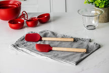 Set de spatules KitchenAid - En silicone et bois - Core Rouge Empire - 2 pièces