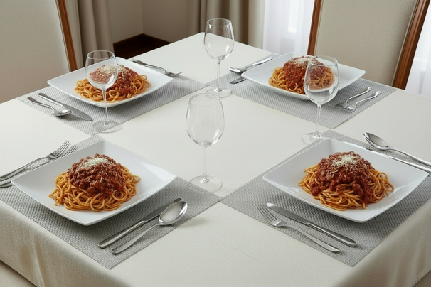 Set d'assiettes BonBistro - Assiette creuse - Squito - 22 x 22 cm - 3 pièces