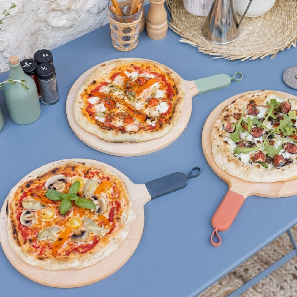 Planche de service / Planche à pizza ZiiPa Sora en bois de hêtre Terracotta - ø 31 cm