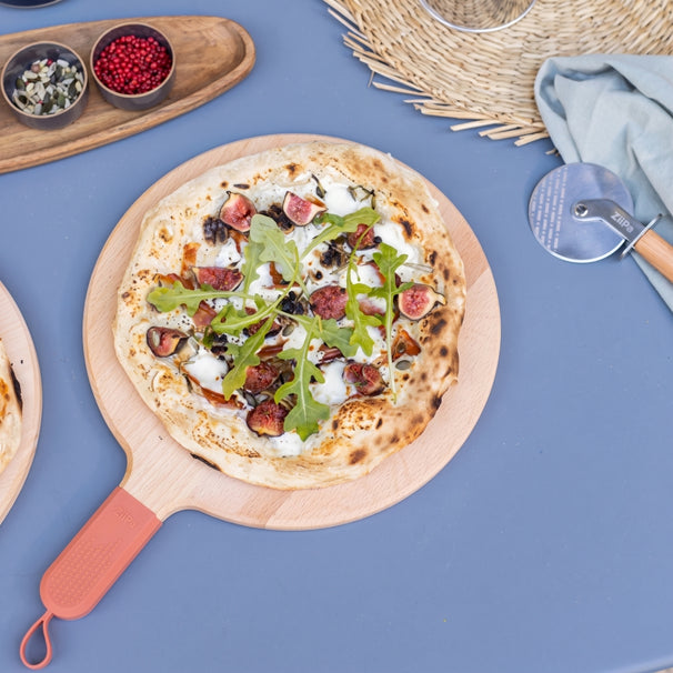 Planche de service / Planche à pizza ZiiPa Sora en bois de hêtre Terracotta - ø 31 cm
